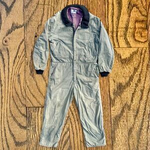 Vintage 60’s Black Sheep Mint Green Distressed Hunting Coverall Jumpsuit